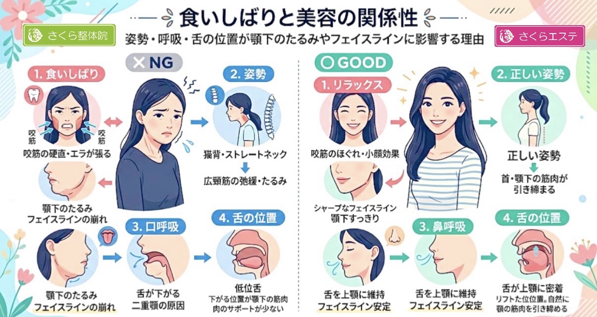 食いしばりと姿勢、美容の関係 » 奈良市の整体 さくら整体院 食いしばりと姿勢、美容の関係