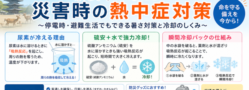 奈良市の災害時熱中症対策｜停電時の暑さ対策と防災グッズ