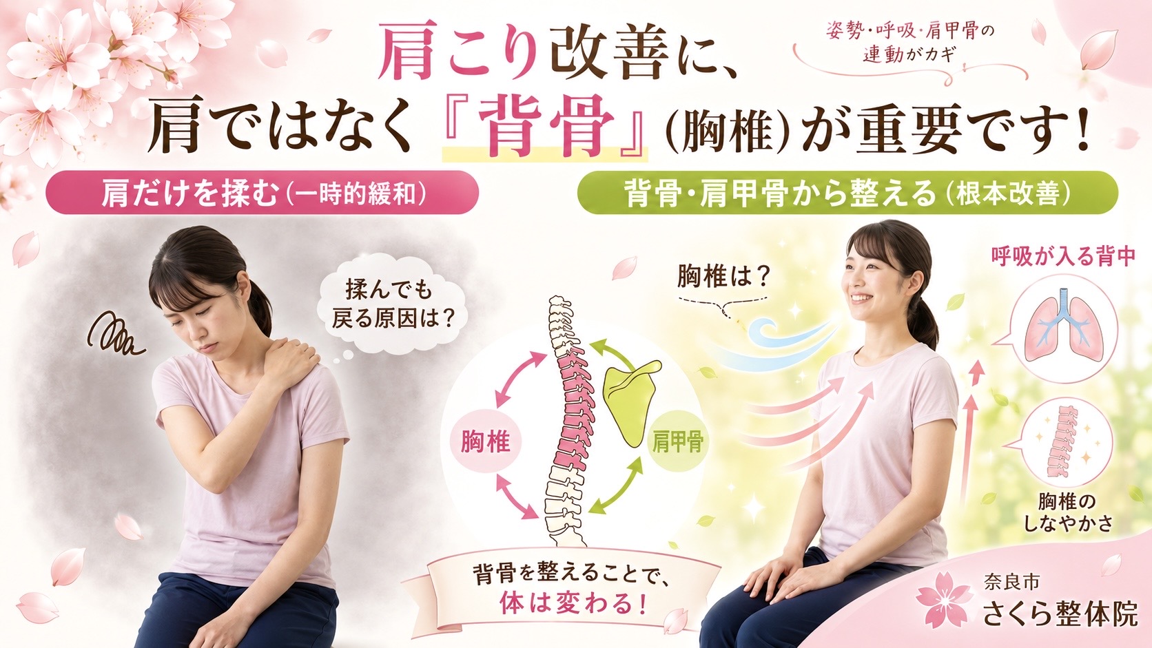 肩こり改善整体 » 奈良市の整体 さくら整体院 肩こり改善整体