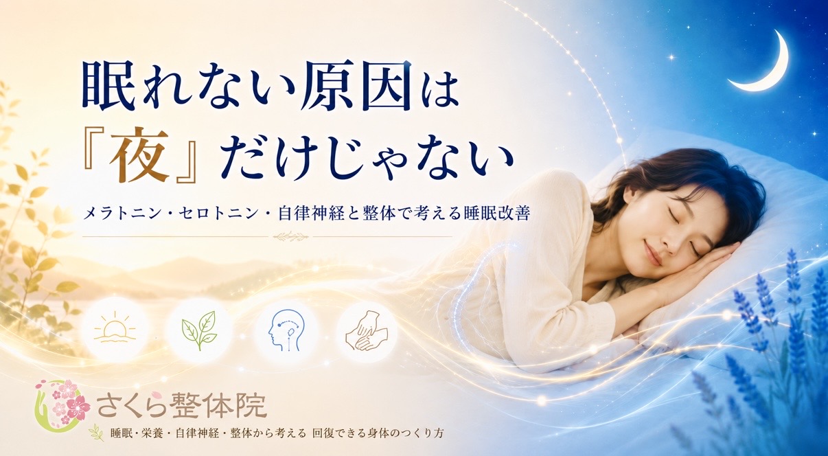 不眠症改善整体 » 奈良市の整体 さくら整体院 不眠症改善整体